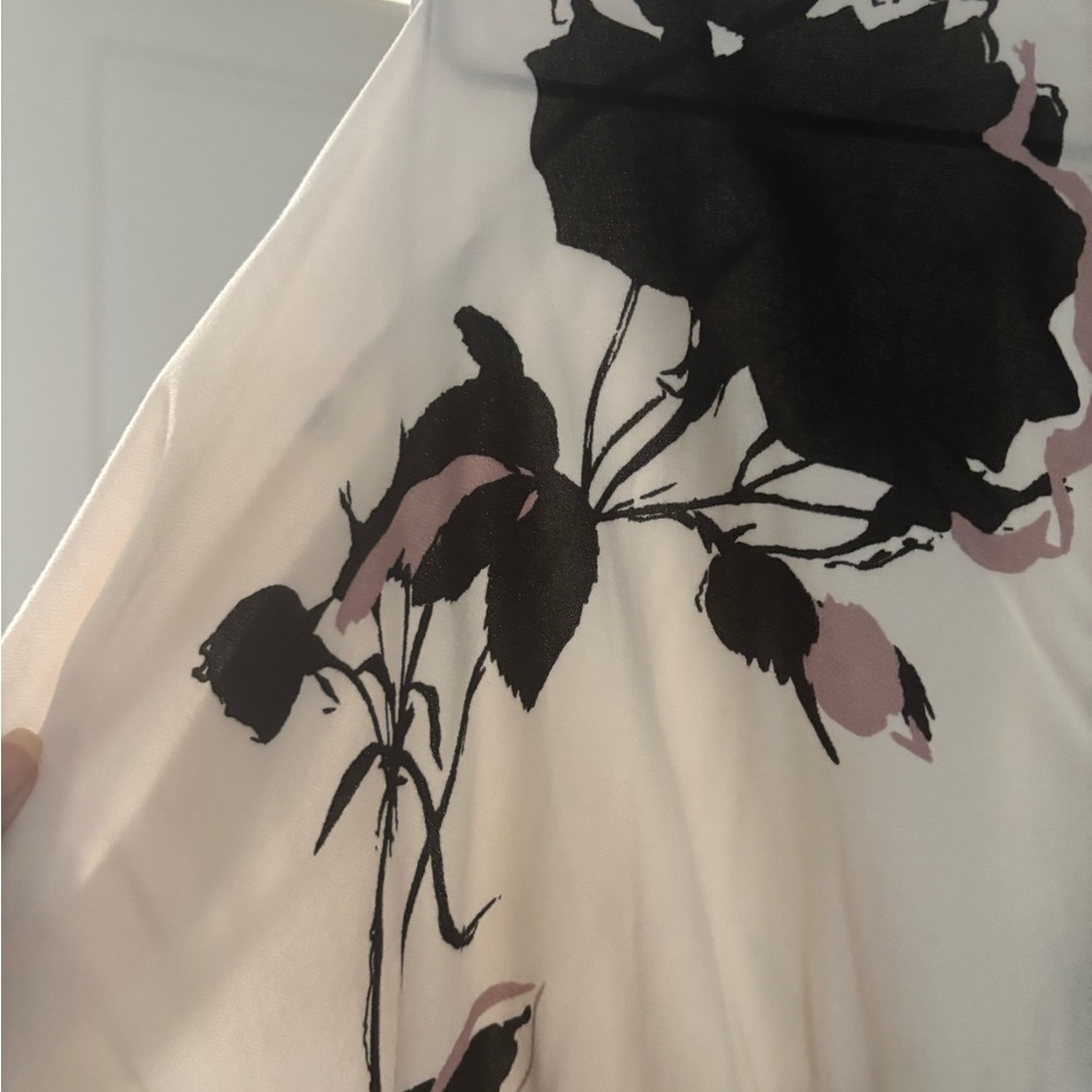Free People Cream and Black Floral Blouse(like new condition) - Picture 4 of 9
